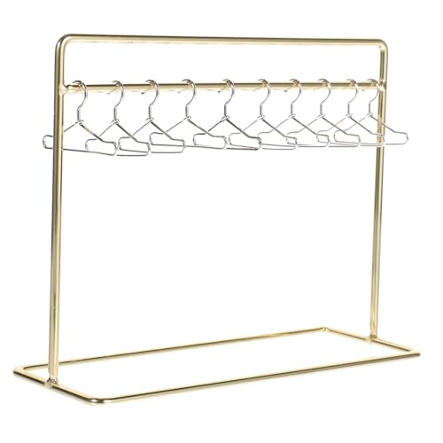Garneck 1Satz Mini Kleiderbügel Für Puppen Mit Kleiner Kleiderständer Und Silbernen Mini Kleiderbügeln Puppenhaus von Garneck