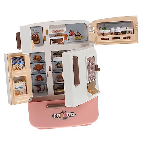 Garneck 1Satz Mini Kühlschrank Set Lustige Lebensmittel Accessoires für Puppenhaus Dekoration Interaktive Eltern Spielzeuge zur Erinnerungsgestaltung aus Hochwertigem von Garneck
