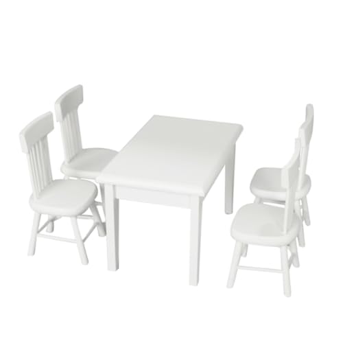 Garneck 1Satz Mini Möbel Set Aus Holz Teiliges Mini Tischstuhl Set Für Puppenhaus Dekoration Für Spielzimmer Esszimmer Und Wohnzimmer Hochwertiges Langlebiges Design von Garneck