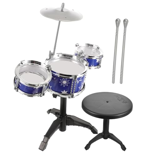 Garneck 1Satz Musikalisches Trommelspielzeug für Kleinkinder Teiliges mit Blauer Trommel und Stuhl Fördert die Intellektuelle Entwicklung und Hand Auge Koordination Garneck 1Satz Musikalisches Trommelspielzeug für Kleinkinder Teiliges mit Blauer Trommel und Stuhl Fördert die Intellektuelle Entwicklung und Hand Auge Koordination von Garneck