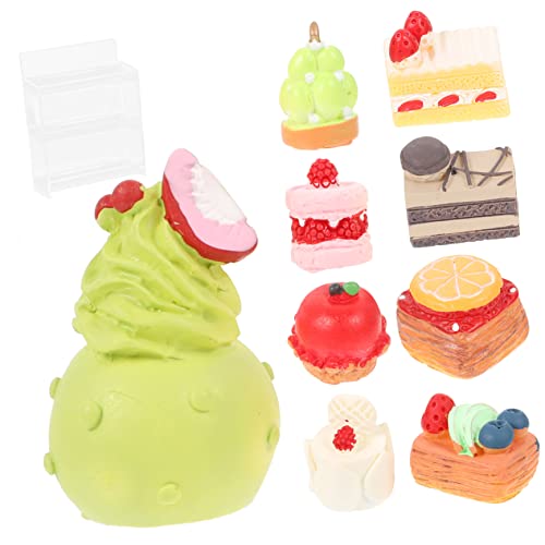 Garneck 1Satz Puppenhaus Lebensmittelständer mit Kuchenvitrine Puppenhaus Zubehör für Kreative DIY Spiele und Dekoration für Garneck 1Satz Puppenhaus Lebensmittelständer mit Kuchenvitrine Puppenhaus Zubehör für Kreative DIY Spiele und Dekoration für von Garneck