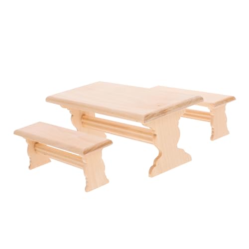 Garneck 1Satz Puppenhaus Mini Holztischbank Set Mini Hausmöbel Und Bank Für Puppenhaus Dekoration Langlebig Und Sicher Aus Holz Gefertigt Für Kreatives Garneck 1Satz Puppenhaus Mini Holztischbank Set Mini Hausmöbel Und Bank Für Puppenhaus Dekoration Langlebig Und Sicher Aus Holz Gefertigt Für Kreatives von Garneck
