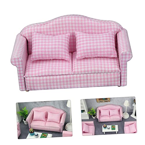 Garneck 1Satz Puppenhaus Miniatursofa Mit Kissen Puppenmöbel Modell Für Kreatives Und Dekorieren Leicht Und Tragbar Für Perfektes Zubehör Für DIY Puppenhaus Gestaltung Garneck 1Satz Puppenhaus Miniatursofa Mit Kissen Puppenmöbel Modell Für Kreatives Und Dekorieren Leicht Und Tragbar Für Perfektes Zubehör Für DIY Puppenhaus Gestaltung von Garneck