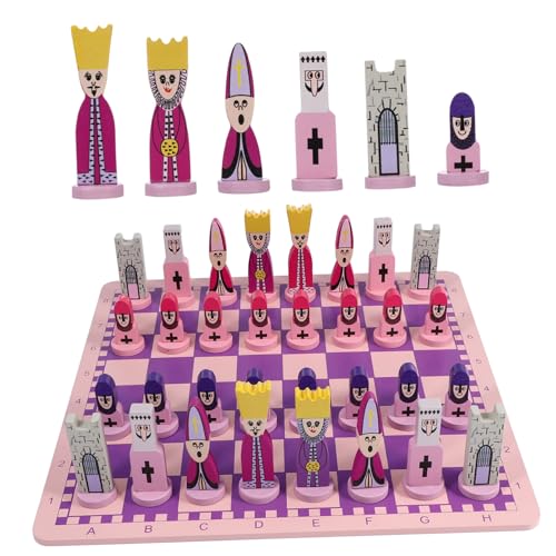 Garneck 1Satz Reiseschach Set für Faltbares Schachbrettspielzeug aus Hochwertigem Schach Dame und Schachfiguren für Unterwegs und von Garneck