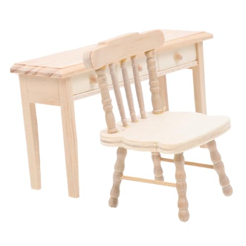 Garneck 1Satz Schreibtischstuhl Aus Holz Realistisches Puppenhaus Zubehör Für Kreative Spielwelten Für Wohnzimmer Schlafzimmer Und Kinderzimmer Dekoration von Garneck