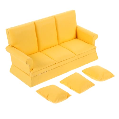 Garneck 1Satz Sofa mit Kissen Puppenhaus Möbel für Kleine Räume und Langlebig für Wohnzimmer und Schlafzimmer Szenen Farbenfroh und Gestaltet Garneck 1Satz Sofa mit Kissen Puppenhaus Möbel für Kleine Räume und Langlebig für Wohnzimmer und Schlafzimmer Szenen Farbenfroh und Gestaltet von Garneck