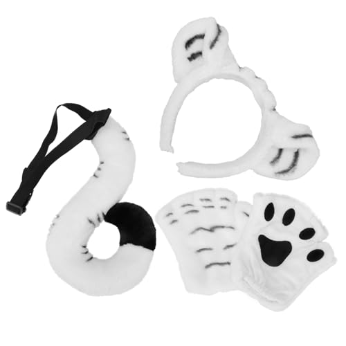 Garneck Tiger Kostüm Satz für Ohr Stirnband Handschuhe Cosplay Zubehör für Geburtstagsfeiern Halloween Festivals Garneck Tiger Kostüm Satz für Ohr Stirnband Handschuhe Cosplay Zubehör für Geburtstagsfeiern Halloween Festivals von Garneck