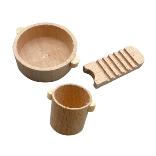 Garneck 1Satz Waschzubehör Aus Holz Puppenhaus Waschbecken Waschbrett Und Wasserfass Für Kreatives Hochwertige Verarbeitung Für Miniaturmöbel Deko Garneck 1Satz Waschzubehör Aus Holz Puppenhaus Waschbecken Waschbrett Und Wasserfass Für Kreatives Hochwertige Verarbeitung Für Miniaturmöbel Deko von Garneck