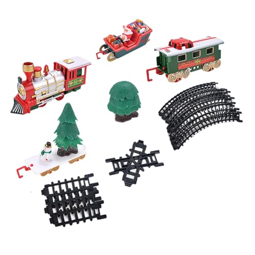 Garneck 1satz Weihnachts Zugspielzeug Mit Schienen Batteriebetriebene Retro-Eisenbahn Für Fördert Hand-Augen-koordination Für Partys Und Outdoor-aktivitäten Ohne Batterie Fördert von Garneck