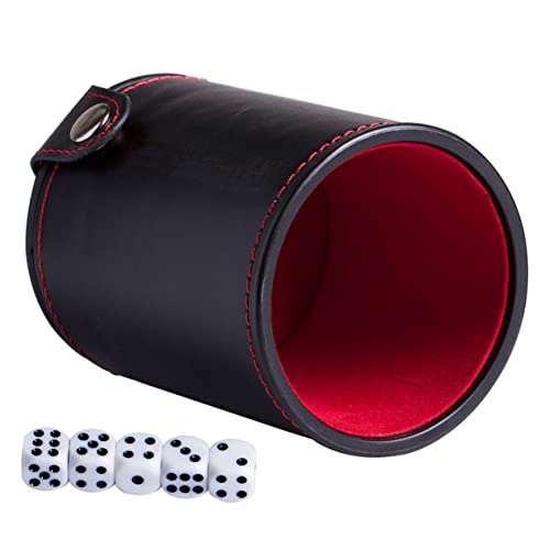 Garneck 1Satz Würfelbecher aus Leder mit Doppelwandigem Deckel Professioneller Würfelbehälter für Würfelspiele Stilvolles Spielzubehör für Club Ktv Bar und Pub Würfeln Garneck 1Satz Würfelbecher aus Leder mit Doppelwandigem Deckel Professioneller Würfelbehälter für Würfelspiele Stilvolles Spielzubehör für Club Ktv Bar und Pub Würfeln von Garneck