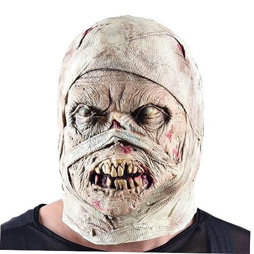 Garneck 1stk Gruselige Masken Kreative Halloween-maske Horror-zombie-mumienmaske Gruselmasken Für Erwachsene Halloween Cosplay Maske Halloween-party-maske Zombie Haut Universal- Schmücken von Garneck