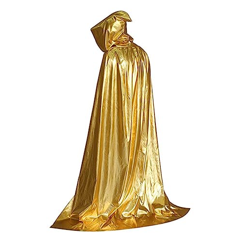 Garneck 1Stück Halloween Umhang Kapuzenumhang für Glänzendes Stoffdesign Vielseitig für Kostümparty und Barauftritte Unisex Cosplay Kostüm XL für Halloween von Garneck