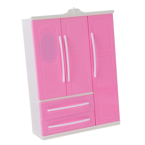 Garneck 1Stück Mini Puppenkleiderschrank Aus Hochwertigem Material Türiges Design Für Kreative Spielmöglichkeiten Puppenhausdekoration Und Zubehör Und Sicher von Garneck