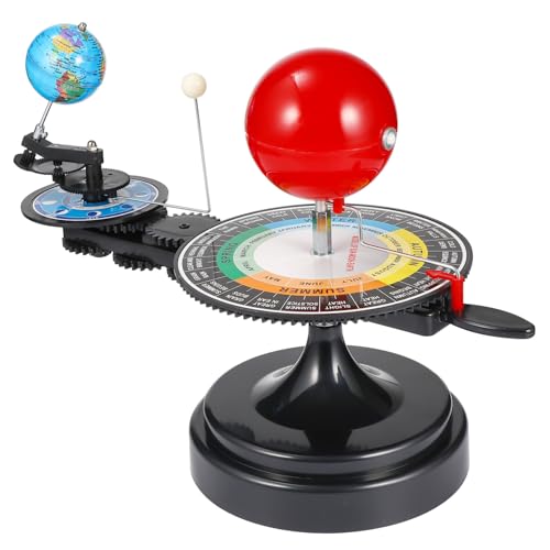 Garneck 1Stück Modell Sonne Erde Mond Lehrspielzeug mit LED Beleuchtung zur Veranschaulichung der Erdrotation und Mondphasen Bildungsmodell für Lernende von Garneck