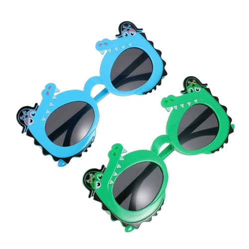 Garneck 2 Paare Cartoon Sonnenbrillen für Lustige Verkleidungsbrille Grün und Blau für Partys Kostüme und Scherze für Karneval und Halloween von Garneck