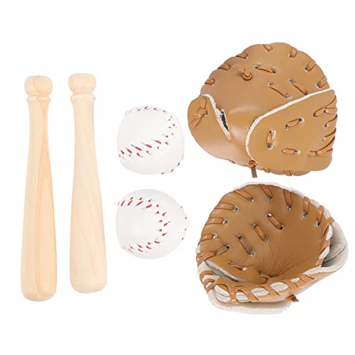 Garneck 2 Sätze Baseball-Softball-Abdeckung Handschuh Miniatur-Baseballschläger Zubehör Maschine für kinderspielzeug Baseballschläger- Mini-Baseball hölzern Khaki Garneck 2 Sätze Baseball-Softball-Abdeckung Handschuh Miniatur-Baseballschläger Zubehör Maschine für kinderspielzeug Baseballschläger- Mini-Baseball hölzern Khaki von Garneck