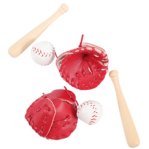 Garneck Miniatur-baseballschläger-Set Schlüsselanhänger-zubehör Für Jungen Und Mädchen Rollenspiele Und Puppendekor von Garneck