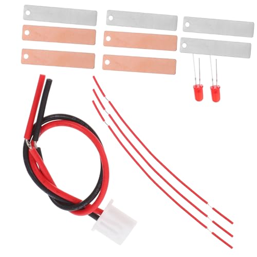 Garneck 2 Sätze DIY Obstbatterie Experimentier Kit mit LED für Physikunterricht Kartoffel Limonen Batterie Lehrreiches Wissenschaftsprojekt für Familie von Garneck