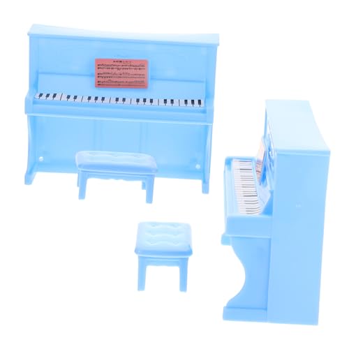 Garneck 2 Sätze Klavierstuhlspielzeug Dekoration Klavier Mini-hausklavier-Ornament Mini-Klavier Mini-puppenhausmöbel Kleines Klaviermodell Miniaturspielzeug Abs Zufällige Farbe von Garneck