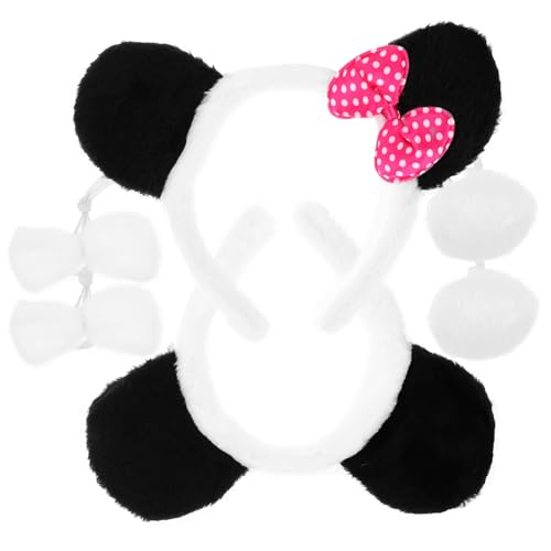 Garneck 2 Sätze Panda Cosplay Zubehör Set mit Panda Ohren Haarreifen Fliege und Bequemes Kostüm Accessoire für Frauen Geeignet für Halloween Party und Rollenspiel Garneck 2 Sätze Panda Cosplay Zubehör Set mit Panda Ohren Haarreifen Fliege und Bequemes Kostüm Accessoire für Frauen Geeignet für Halloween Party und Rollenspiel von Garneck