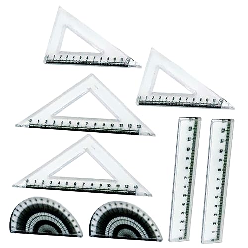 Garneck 2 Satz Miniaturmaßstab bastelzeug puppenhauszubehör Werkzeug Spielzeugwerkzeuge puppenzubehör Mini-Lineal für Puppen Simulation Mini-Lineal Puppenhaus-Miniaturdinge von Garneck