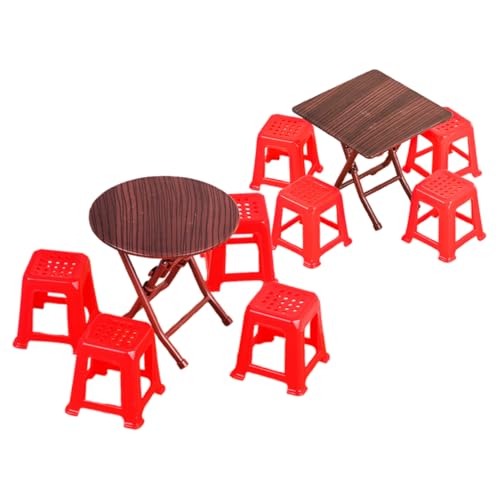 Garneck 2 Set Dollhouse Möbel Miniatur Essstühle Miniaturmöbelmodell Spielzeug Für Winziges Möbelmodell Und Puppenhausdekoration von Garneck