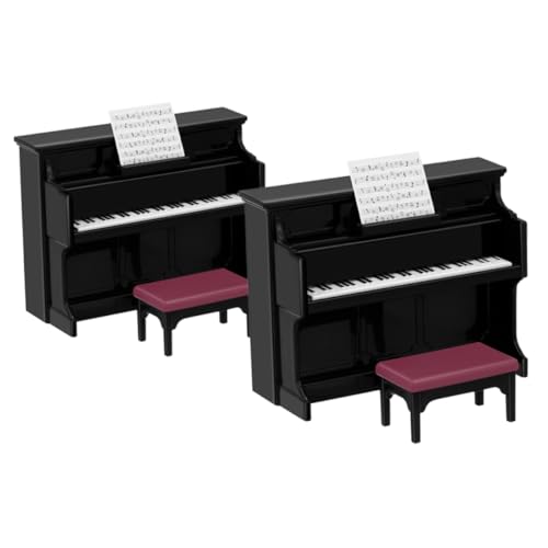 Garneck 2 Sets Mini Klavier Puppenhauszubehör Und Möbel Miniatur Klavier Puppenhaus Musikinstrumente Miniatur Puppenhausmöbel Mini Puppenhaus Klavier Winziges Klavier Schwarzer von Garneck