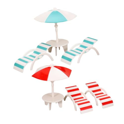 Garneck 2 Sets Mini-strandstühle: Miniatur-puppenhaus-zubehör-Set – Mini-strandstühle Und Für Die Puppenhaus-Dekoration – Realistisches Im Sommerstil von Garneck