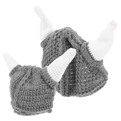 Garneck 2 Stck. Teiliges Gestrickte Ox Horn Mütze für Junge Mädchen und Erwachsene Witzige Cosplay Hüte Warme Bequeme Kopfbedeckung für Karneval und Kostümparty Garneck 2 Stck. Teiliges Gestrickte Ox Horn Mütze für Junge Mädchen und Erwachsene Witzige Cosplay Hüte Warme Bequeme Kopfbedeckung für Karneval und Kostümparty von Garneck