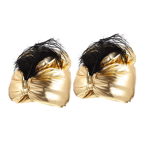 Garneck 2 Stück Arabische Plume Hut Kostüm Zubehör für Karneval Halloween Foto Requisiten Cosplay Leicht und Langlebig für Mottopartys und Bühnenauftritte von Garneck