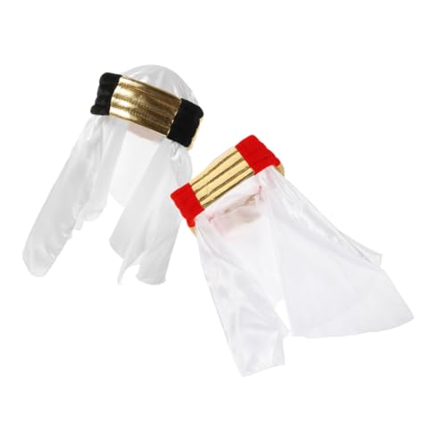 Garneck 2 Stück Arabische Turban Hüte Dekorative Kostüm Kopfbedeckung für Karneval Halloween und Hochwertiger Leicht zu Tragen und Elegant von Garneck