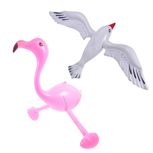 Garneck 2 Stück Aufblasbare Möwe Aufblasbares Schwimmendes Aufblasbare Dekoration Party-pool- Aufblasbare Stranddekoration Aufblasbares Spiel Seespielzeug Gummi von Garneck