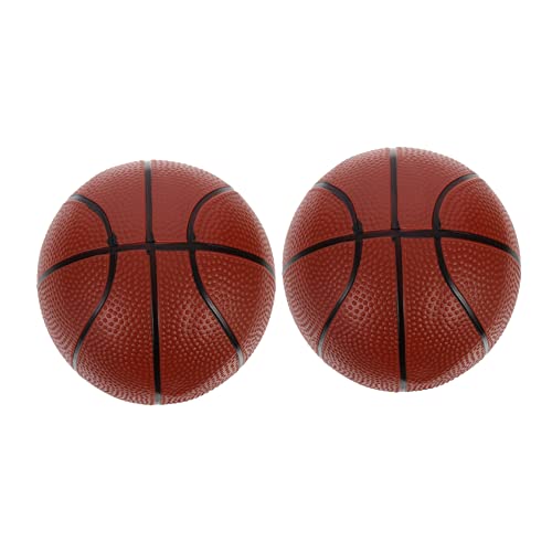 Garneck 2 Stück Ballspielzeug Outdoor -Basketballs Kleinkinder Basketball tragbarer Kleiner Basketball Kinderspielzeug interaktiver Kleiner Basketball PVC Brown von Garneck