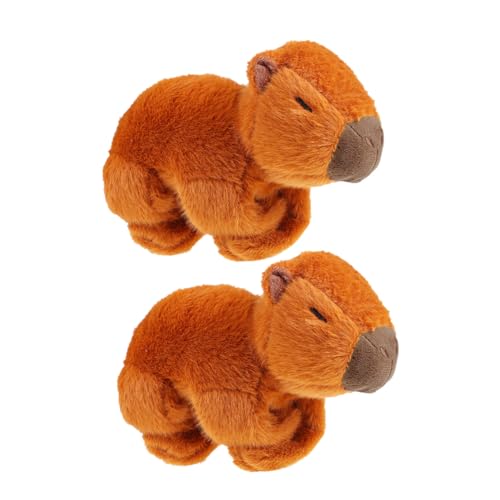 Garneck 2 Stück Capybara Puppe Plüsch Capybara Schlagarmband Capybara Gefülltes Capybara Plüschtier Niedliches Capybara Weiches Capybara Capybara Partydekorationen Stoff von Garneck