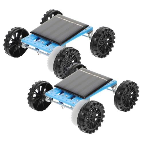 Garneck 2 Stück DIY Solar Car experimente Experiment bewegungsmelder außen solar kindererziehung solar Auto plastikenten Solarauto DIY-Auto Montage Solarauto Black von Garneck