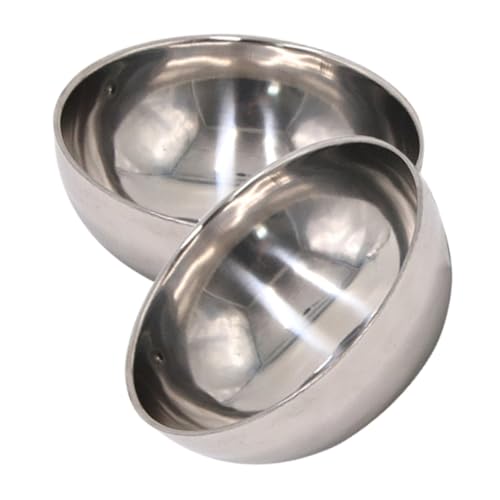 Garneck 2 Stück Double Bowl Water-Out Requisis Party Wasser Schüssel Bühnenaufführungstrick Trick-Performance-Requisiten Rostfreier Stahl Silver Garneck 2 Stück Double Bowl Water-Out Requisis Party Wasser Schüssel Bühnenaufführungstrick Trick-Performance-Requisiten Rostfreier Stahl Silver von Garneck