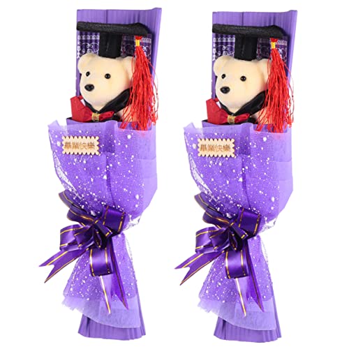 Garneck 2 Stück Dr. Bärenstrauß College-Abschluss-Bären scrump plüsch ausgestopft Strauß gefüllte Abschlussbären Abschlussblumenbär Gastgeschenke für Absolventen Stoff Violett Garneck 2 Stück Dr. Bärenstrauß College-Abschluss-Bären scrump plüsch ausgestopft Strauß gefüllte Abschlussbären Abschlussblumenbär Gastgeschenke für Absolventen Stoff Violett von Garneck