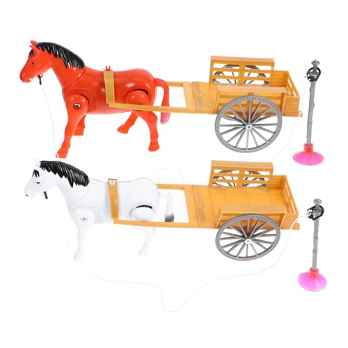 Garneck 2 Stück Drehbares Spielzeugpony für kinderspielzeug spielsachen Kid Toys entzückendes rotierendes lustiges rotierendes Abs von Garneck