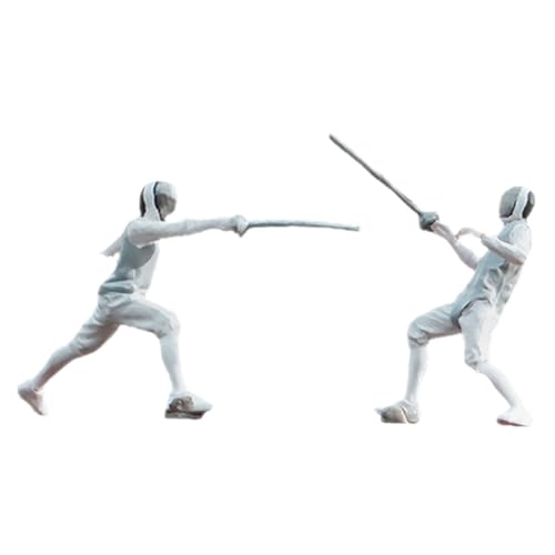 Garneck 2 Stück Fechtpuppenmodell Zaun Diorama Menschenfiguren Mini People Model winzige Menschenfigur Harz Garneck 2 Stück Fechtpuppenmodell Zaun Diorama Menschenfiguren Mini People Model winzige Menschenfigur Harz von Garneck