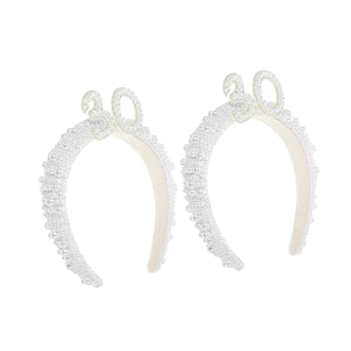 Garneck 2 Stück Geburtstags-stirnband Für Frauen, Geburtstagsparty-kopfbedeckung, Geburtstags-haarschmuck, Geburtstags-foto-requisite, Geburtstags-haar-accessoire von Garneck