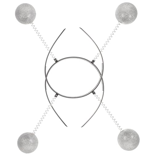Garneck 2 Stück Glitzer Ball Haarschmuck Silber Boppers Tragbare und Leichte Kopfband für Halloween Party Kostüme für Erwachsene Vielseitig Einsetzbar Garneck 2 Stück Glitzer Ball Haarschmuck Silber Boppers Tragbare und Leichte Kopfband für Halloween Party Kostüme für Erwachsene Vielseitig Einsetzbar von Garneck