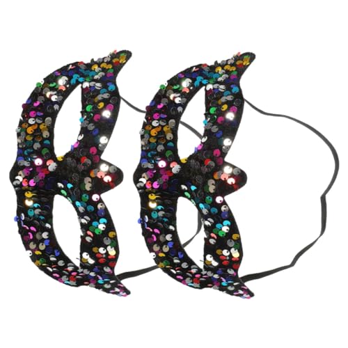 Garneck 2 Stück Glitzernde Pailletten Masken mit Spitzem Design für Damen und Halbe Gesichtsbedeckung für Halloween Karneval Party Bühnenauftritte Festliche Maskerade Accessoires Garneck 2 Stück Glitzernde Pailletten Masken mit Spitzem Design für Damen und Halbe Gesichtsbedeckung für Halloween Karneval Party Bühnenauftritte Festliche Maskerade Accessoires von Garneck