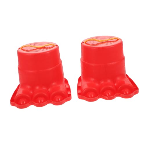 Garneck 2 Stück Große Füße Stelzen Sensorisches Stelzen Für Zappelnde Requisiten Für Outdoor-Spiele Outdoor- Interaktionsspielzeug Rot Abs von Garneck