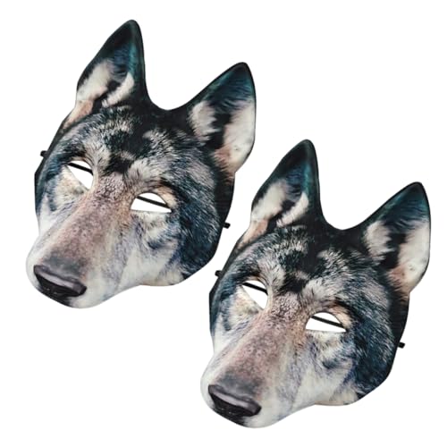 Garneck 2 Stück Halbe Wolfsgesicht Masken Eva Realistische Tier Halbes Gesicht Masken Verstellbar Leicht und Langlebig für Halloween Karneval Cosplay Partys Garneck 2 Stück Halbe Wolfsgesicht Masken Eva Realistische Tier Halbes Gesicht Masken Verstellbar Leicht und Langlebig für Halloween Karneval Cosplay Partys von Garneck
