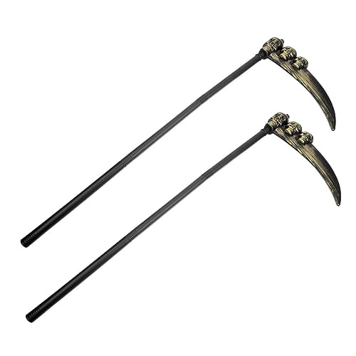 Garneck 2 Stück Halloween Requisiten Realistische Sense für Kostümpartys Halloween Dekoration und Cosplay für Unvergessliche Foto Garneck 2 Stück Halloween Requisiten Realistische Sense für Kostümpartys Halloween Dekoration und Cosplay für Unvergessliche Foto von Garneck