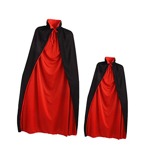 Garneck 2 Stück Halloween Umhang Teilig Wiederverwendbarer Vampir Cape für Kostümparty Vielseitiges Kostüm Zubehör für Erwachsene von Garneck