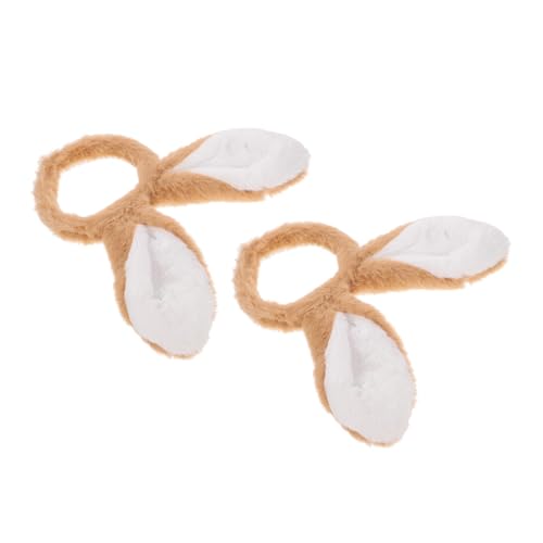 Garneck 2 Stück Hasenohren Haarreif Plüsch Stirnband Flexibel für Damen Mädchen Osterkostüm Party Kopfschmuck Karneval Zubehör von Garneck
