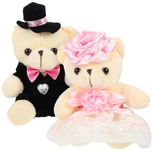 Garneck 2 Stück Hochzeitspuppe Kleines Plüschspielzeug Ausgestopft Knuddelig Kuscheltier Bär Plüsch Braut- Stofftierspielzeug Plüschbärenpuppe Bär Figur Rosa Pp Baumwolle Garneck 2 Stück Hochzeitspuppe Kleines Plüschspielzeug Ausgestopft Knuddelig Kuscheltier Bär Plüsch Braut- Stofftierspielzeug Plüschbärenpuppe Bär Figur Rosa Pp Baumwolle von Garneck