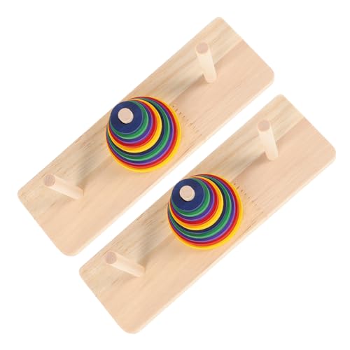 Garneck 2 Stück Holz Hanoi Puzzle für Erwachsene Intelligentes Brettspiel Kreatives Denkspiel für DIY Partys und Familienunterhaltung Fördert Kreativität und Problemlösungsfähigkeiten von Garneck