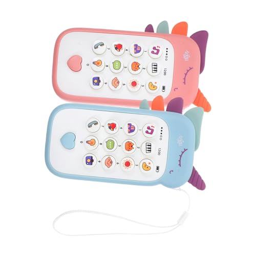 Garneck 2 Stück Interaktives Smartphone mit Musik und Bildungsinhalten für Kleinkinder Miniaturtelefon für Frühkindliches Lernen Garneck 2 Stück Interaktives Smartphone mit Musik und Bildungsinhalten für Kleinkinder Miniaturtelefon für Frühkindliches Lernen von Garneck